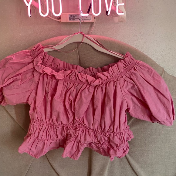 Zara ruffle off the shoulder top - Picture 2 of 4